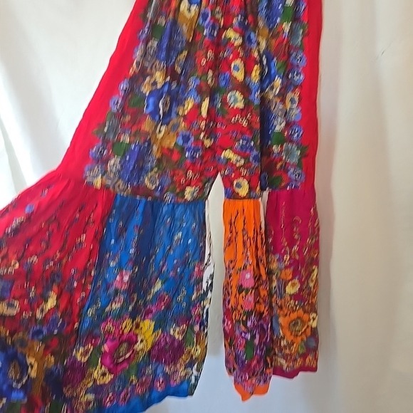 Kathmandu Imports Patchwork Pants Boho Peasant Hippie Festival Standard Size - Picture 8 of 16